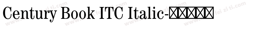 Century Book ITC Italic字体转换